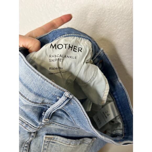MOTHER Rascal Ankle Snippet Jeans Wild At Heart 24 - Picture 11 of 13